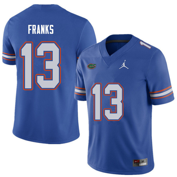 Jordan Brand Men #13 Feleipe Franks Florida Gators College Football Jerseys Sale-Royal - Click Image to Close